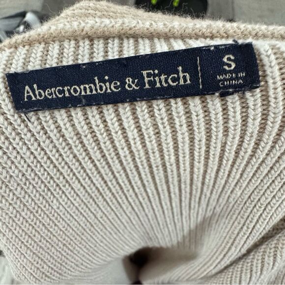 Abercrombie &‎ Fitch Cardigan Womens Small Beige Long Sleeve Open Front - Picture 3 of 3
